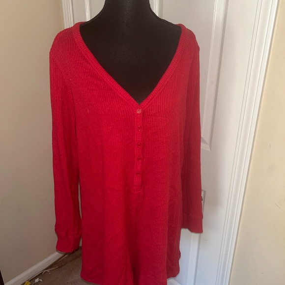 torrid Other - Torrid Red Long Sleeve Relaxed Pajama Romper